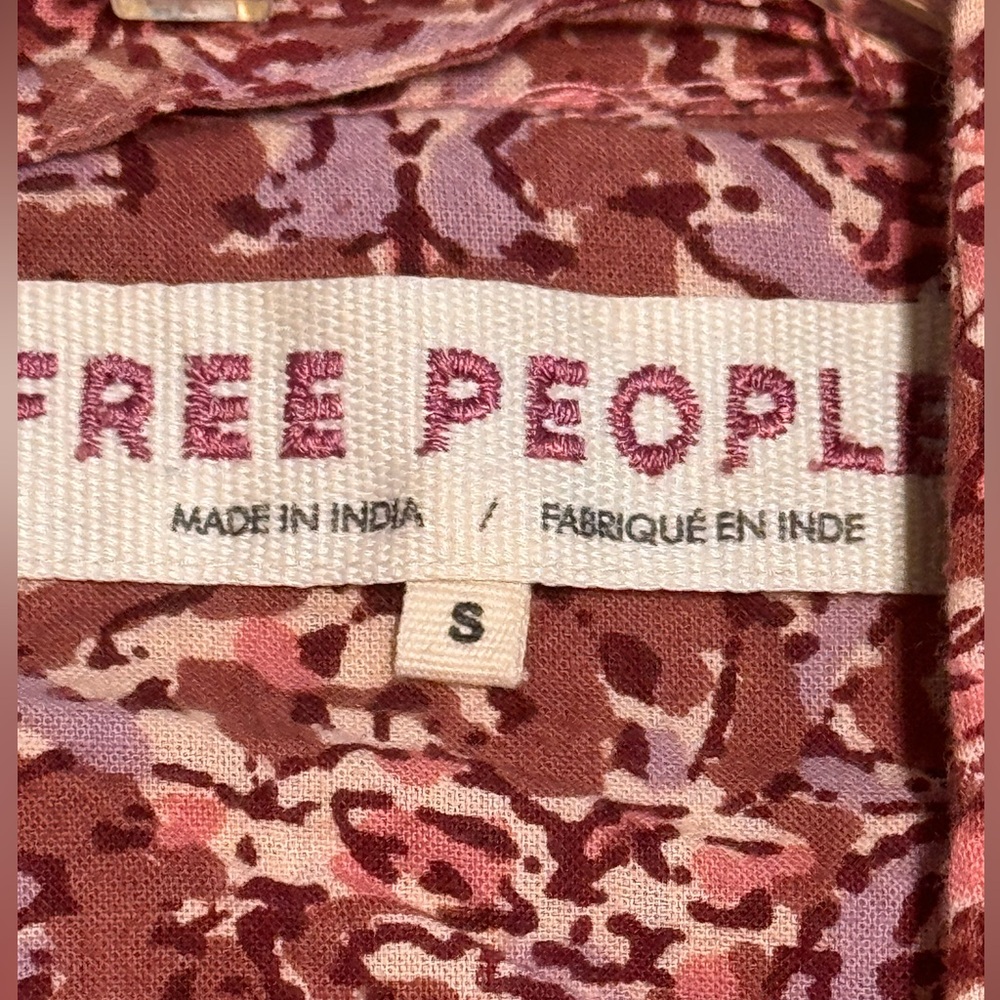 Free People Pink Patterned Bomber Jacket - Picture 4 of 12